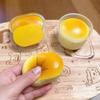 1Pc Squishy Realistic Cheese Cake Slow Rebound Stress Relief Decompression Toys Semi-Cooked Cheese Prank Toys Sticky Fingers