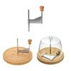 Cheese Grater Cutter with Stainless Steel Sharp Blade Solid Wood Base Ergonomic Cheese Curler Chocolate Slicer Butter Grater Kitchen Tool
