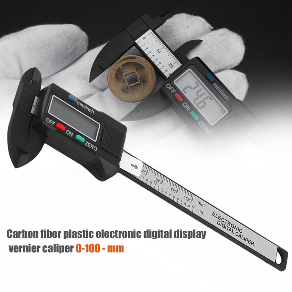 Digital Caliper 0-100mm//0.2mm Carbon Fiber Composites MM /& Inch Caliper