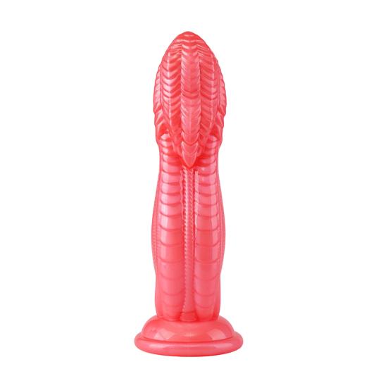 Suction Cup Fantasy Animal Dildo for Women, Soft Alien-Shaped Fake Phallus, Real Touch Adult Toy for Solo Hands-Free Play