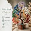Seven Chakra Tree of Life for Positive Energy - Feng Shui Decor, Fake Bonsai, Crystals and Healing Stones, Money Tree, Room Decor 7 Chakra