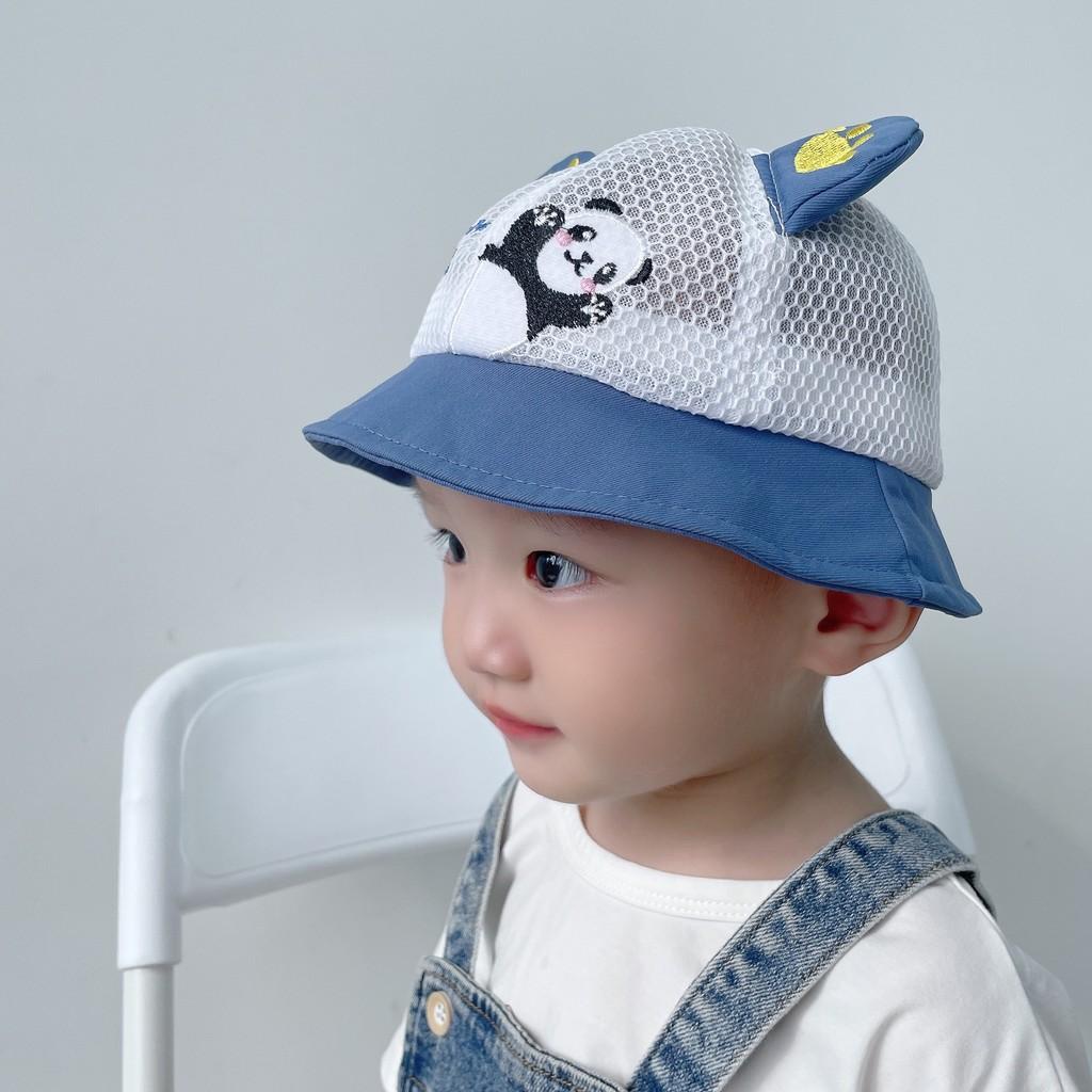 Cartoon Panda Toddler Sun Hat With Breathable Mesh For Summer Outdoor Protection