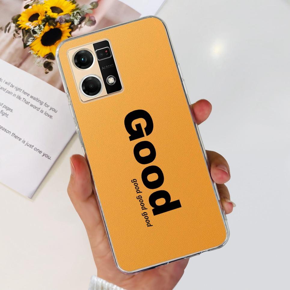 For Oppo Reno7 4G Case CPH2363 Cute Cat Dinosaur Flower Soft  Clear silicone Protector Back Cover For Oppo Reno 7 Phone Capa