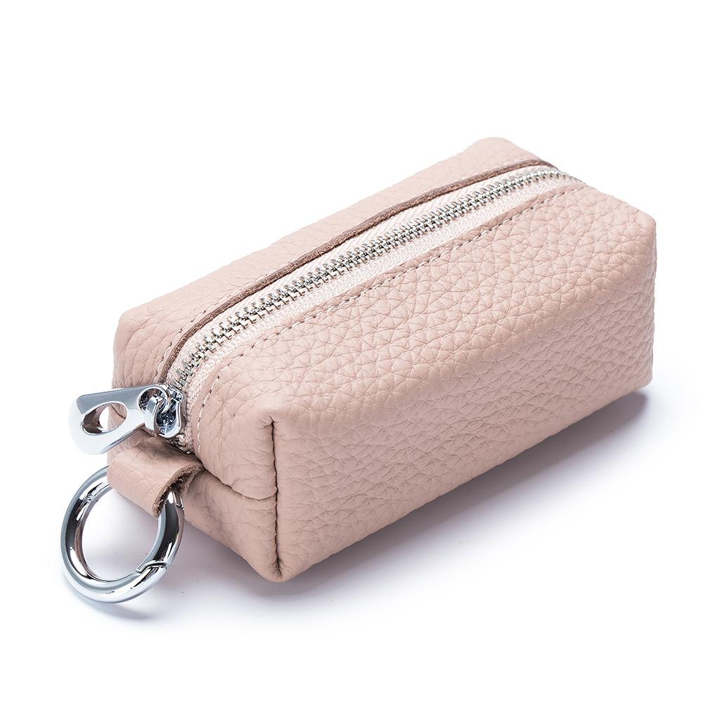 Portachiavi in Vera Pelle per Uomo e Donna, Borsa Portachiavi Auto Carina, Portamonete di Qualità, Organizer per Piccole Cose, Mini Portafoglio con Doppi Portachiavi
