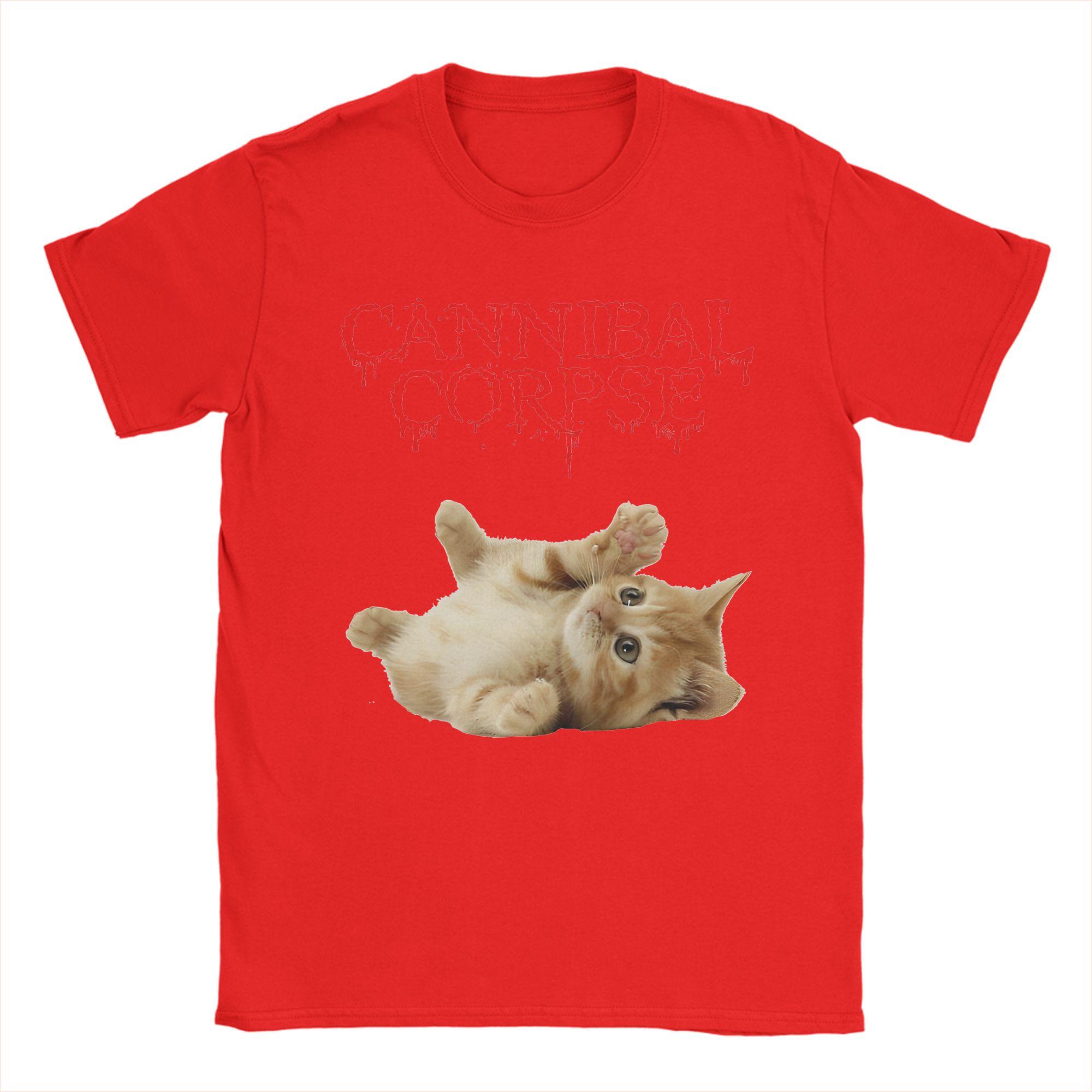 

Cannibal Corpse Cat Popular T Shirts 100 Cotton Tshirt for Male Y2K Retro Wholesale Short Sleeve Top Tees S