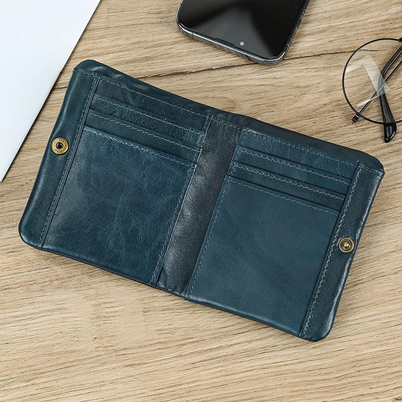 Fashion Cow Leather Men's Wallet Genuine Leather Zipper Wallets Short Purse Men Male Leather Clutch Purse Dropshipping Men