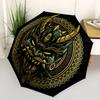 1pc Demon Mask Auto Open/close, All-Season Portable Folding Umbrella for Women & Men, Travel, Everyday, Formal Events - Compact Luxury Parasol, Outdoo