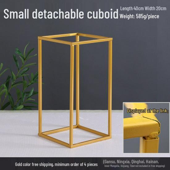 Gold Geometric Iron Flower Stand for Weddings & Events