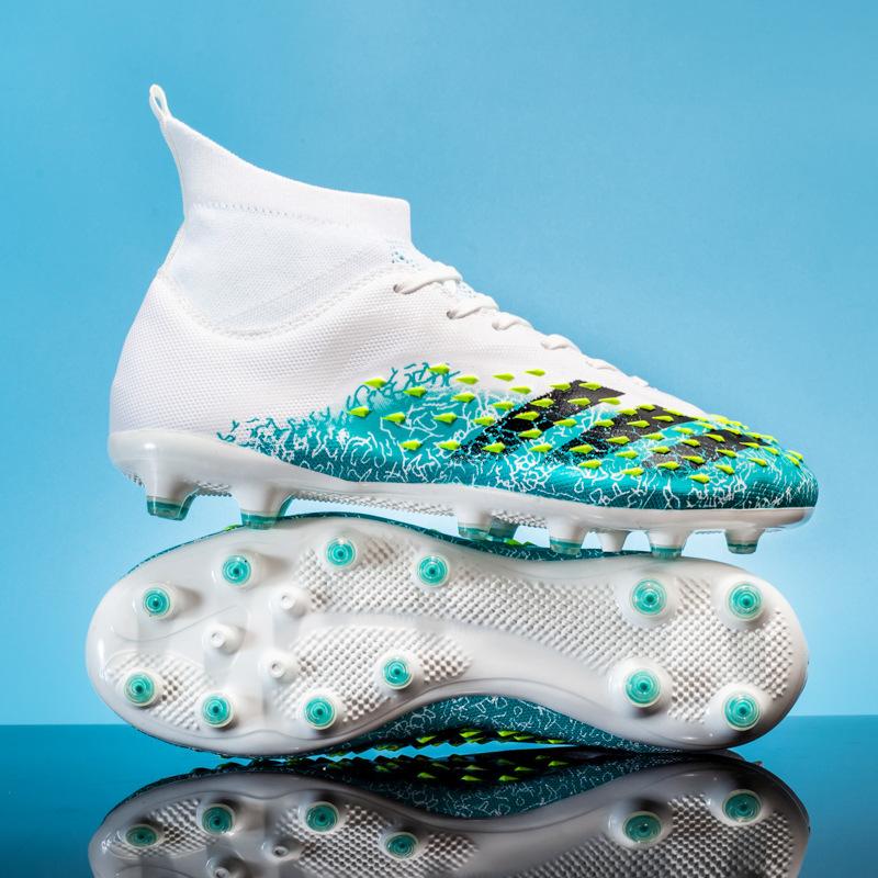 X23-2 High Top Soccer Cleats Men Women Kids Ag Long Studs Tf Broken Studs Artificial Grass Training Shoes Plus Size 35