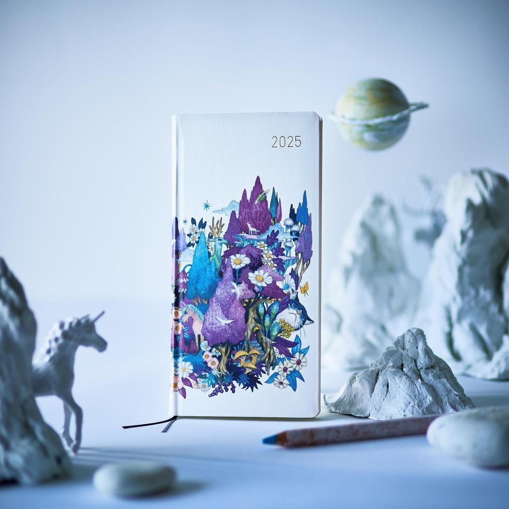 Hobonichi Techo 2025 Weeks Masamune Kusano x Junaida / Beyond the Purple Night, January Start, Weekly Planner, Left, Slim, Vertical