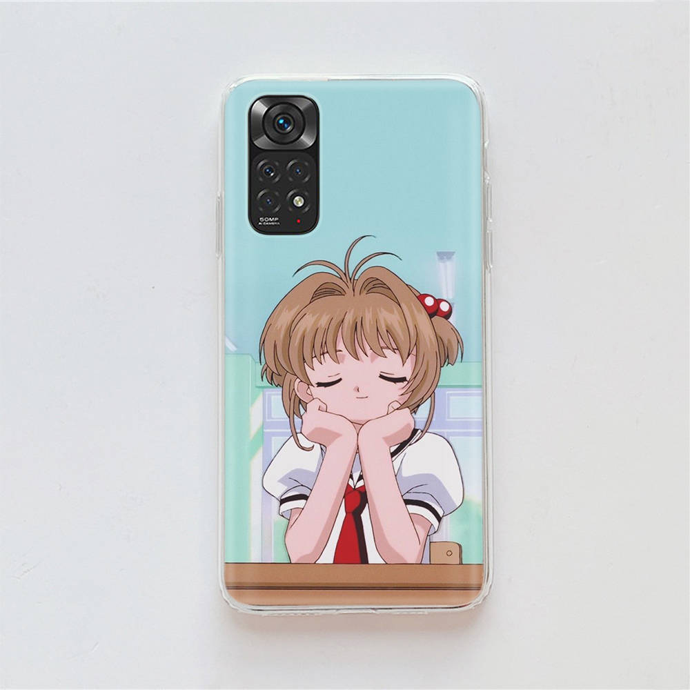 DT39 Card Captor Sakura Hülle für Samsung A04 A14 A23 A34 A54 M23 M33 M52 M53 Realme 10 9 C30S C35 C55 VIVO Y02S Y21 Y33S Y51 X80 Pro Klare Abdeckung