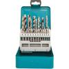 Makita Drill Bit Set D-46399 18 Pieces with Case Includes Steelworking Woodworking Concrete Drill Bits