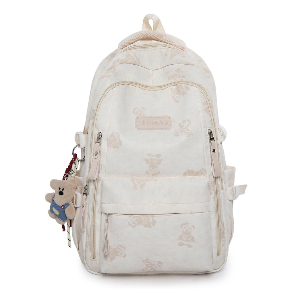 Schoolbag Korean Version Ins Wind Floral Student Schoolbag Large Capacity Lightweight Student Schoolbag High Value Campus Leisure Backpack
