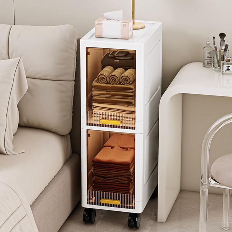 Foldable Storage Cabinet Bathroom Organizer Slim Cabinet Organizer Rack Pantry Cabinet Storage