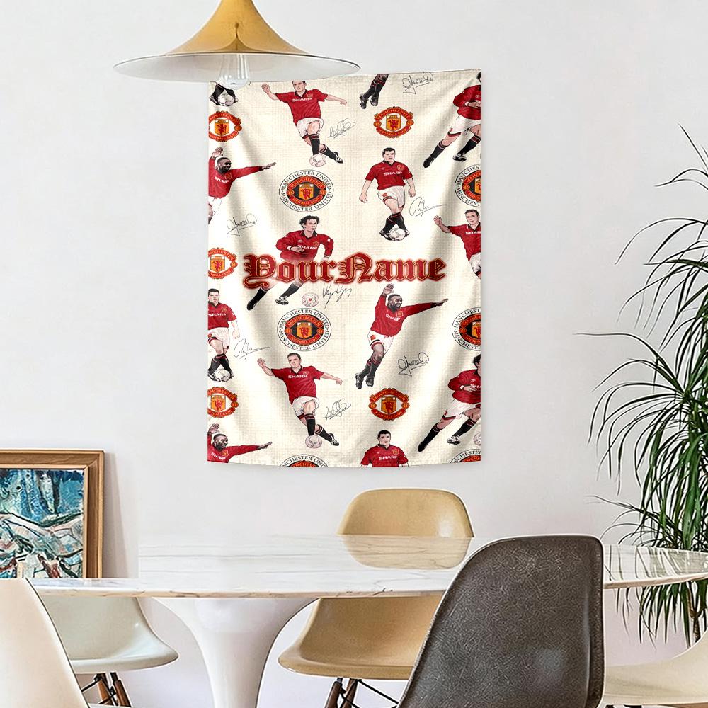 Manchester Custom Your Name Wall Decor Tapestry Art For Pet Memorial Birthdaywedding Party Backdrop Family Gift