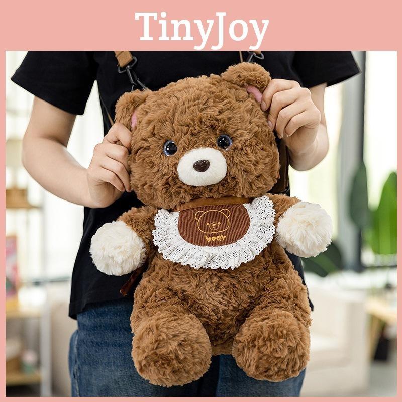 Cute Scarf Lace Teddy Bear Plush Toy Backpack With Detachable Strap Shoulder