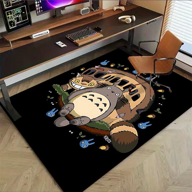 1 stuks Nachtelijke Totoro Ontspanningskleed voor Speelkamer Slaapkamer Woonkamer Bank Huisdecoratie, Kinder Spelplek Kleed Antislip Vloermat Y7298