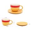 Anime Coffee Mug With Saucer Creative Luffy Ace Sabo Three Brothers Hat Shaped Ceramic Coffee Cup Child'S Birthday Gift Cup