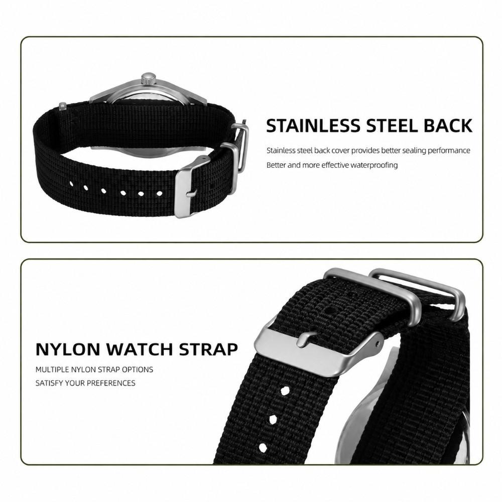 Analog Quartz Wristwatch Small Second Sub-Dial Retro Watch Vintage Luminous Watch Outdoor