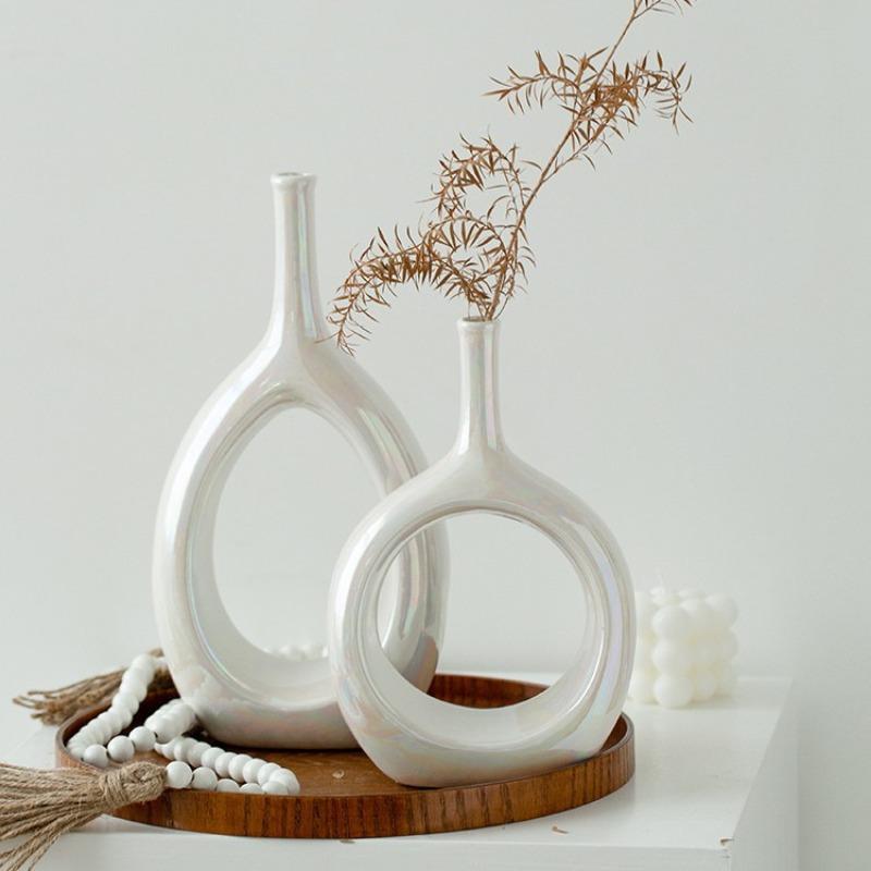 Creative Ceramic Electroplated Colorful Ceramic Arm Vase Modern Art Abstract Arm Ceramic Floral Vase Flower Arrangement Ornament