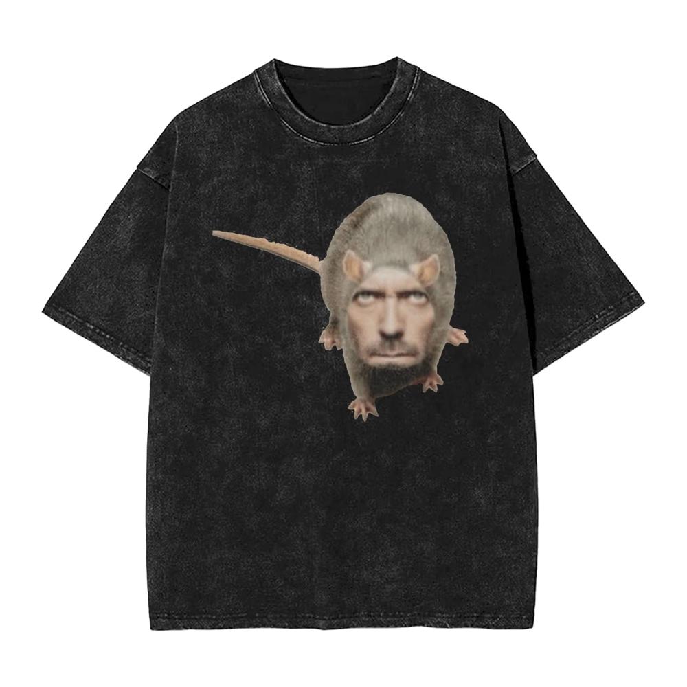 Mens Dr Gregory House MD Cat Meme Washed T Shirt Tees Summer Street Style ShortSleeve T Shirt O Neck Trending Casual Tee Shirt