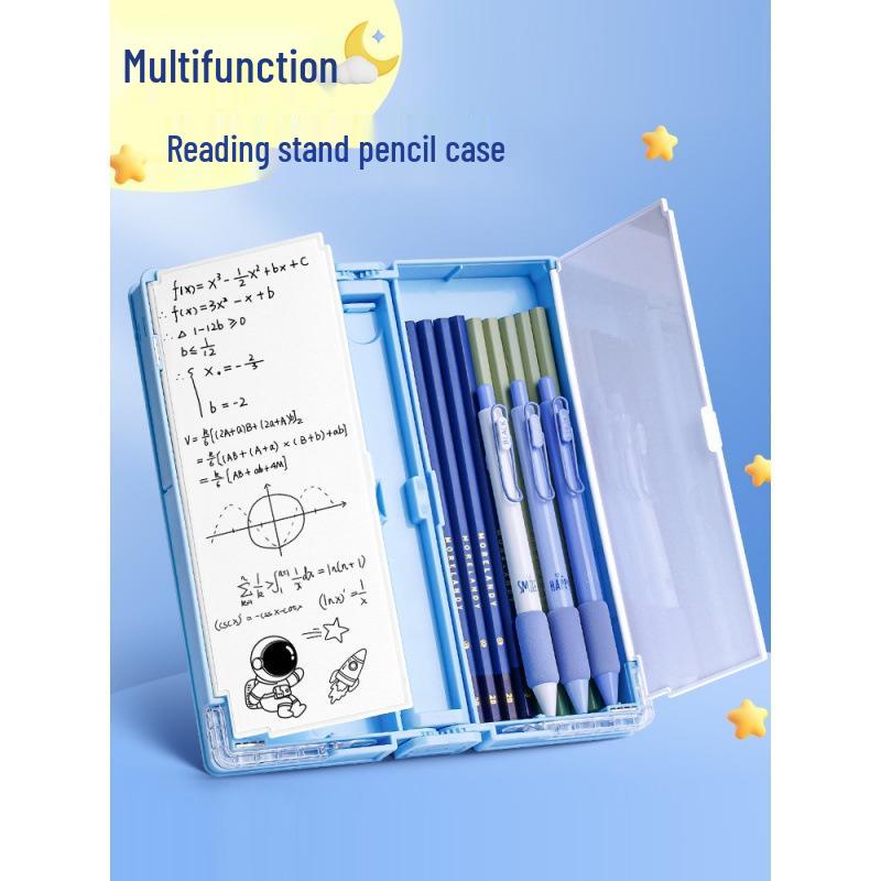 

Багатофункціональна підставка для книг та пенал: Оновлений пластиковий органайзер 3-в-1 для дітей