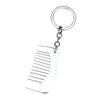 Titaniums Steel Keychain Pocket Comb Hip Hop Style Keyring Unique Hair Styling Jewelry Accessory for Women and Girls