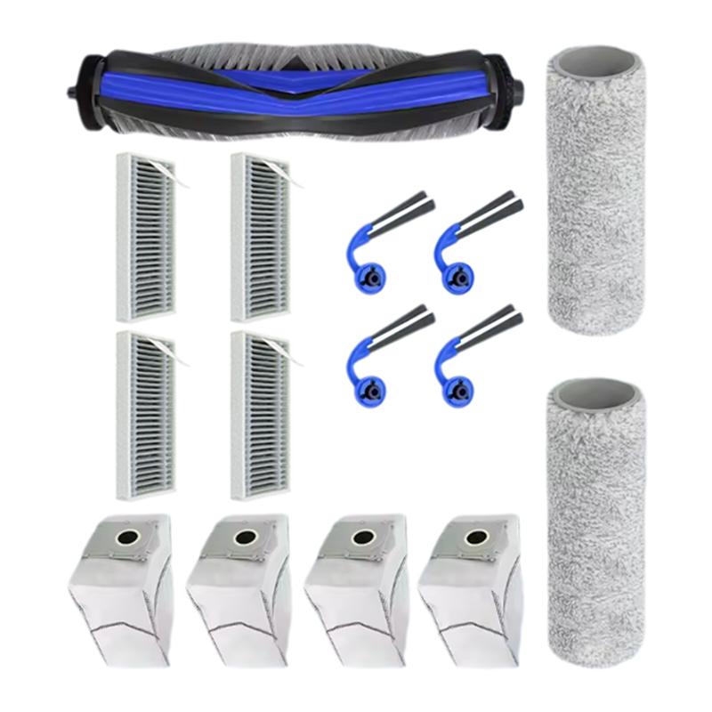 A65T-For Ecovacs Deebot X9 Pro Vacuum Omni/X9 Pro Spare Parts 15PCS Main Side Brush Hepa Filter Mop Cloth Dust Bag