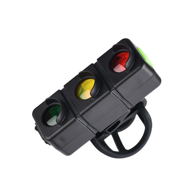 1Pc Bicycle Tail Light Night Usb Charging Outdoor Led Safety Warning Light Riding Mountain Bike Three-color Rear Light