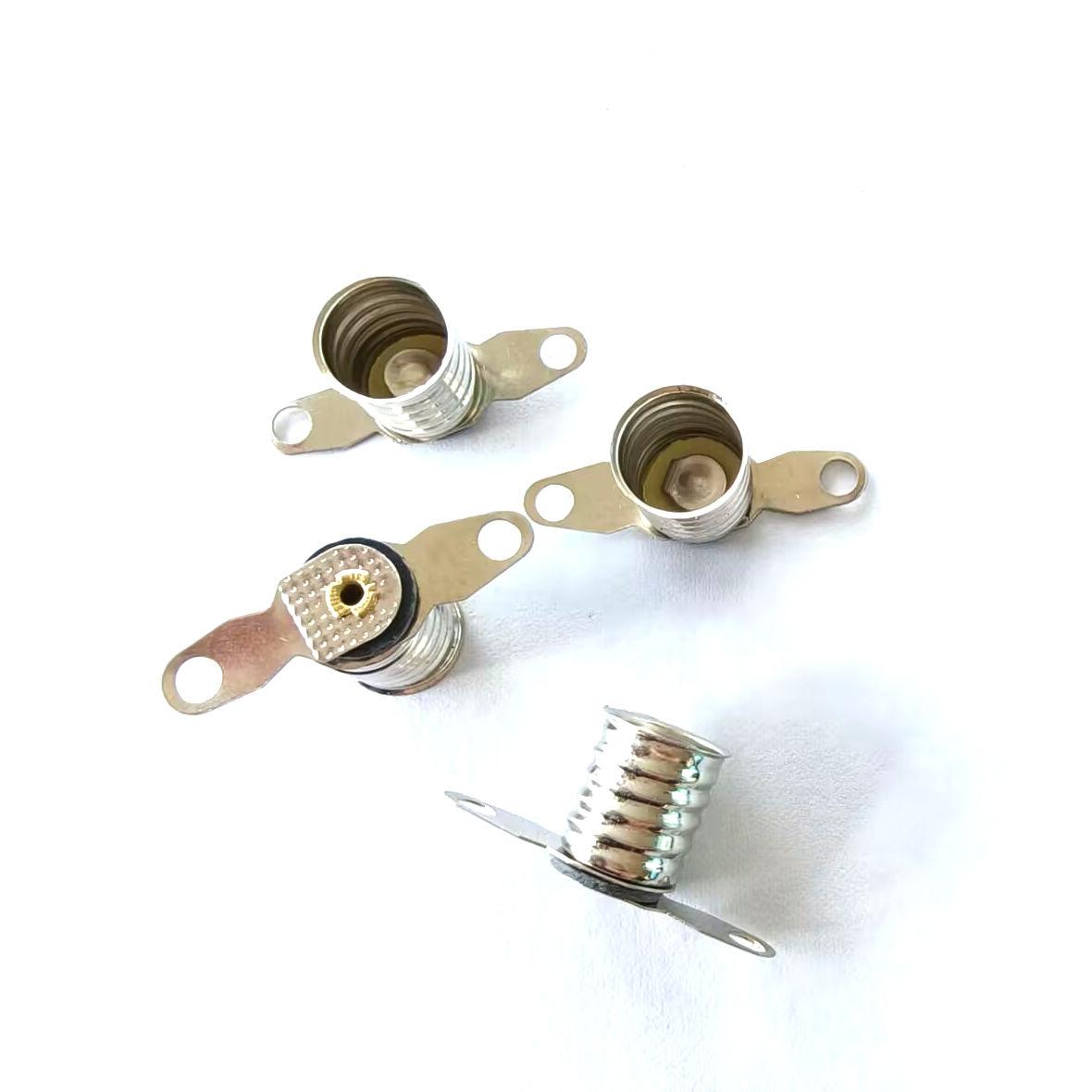 

E10 lamp holder base socket solder tail Lampholder Long Leg LED Bulbs Light Base Socket circuit electrical test accessories 100PCS