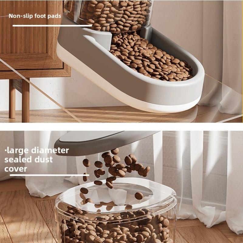 Dog Water Dispenser with 3.8L Large Capacity, Automatic Cat Feeder, Large-sized Pet Automatic Feeding and Drinking Water Device