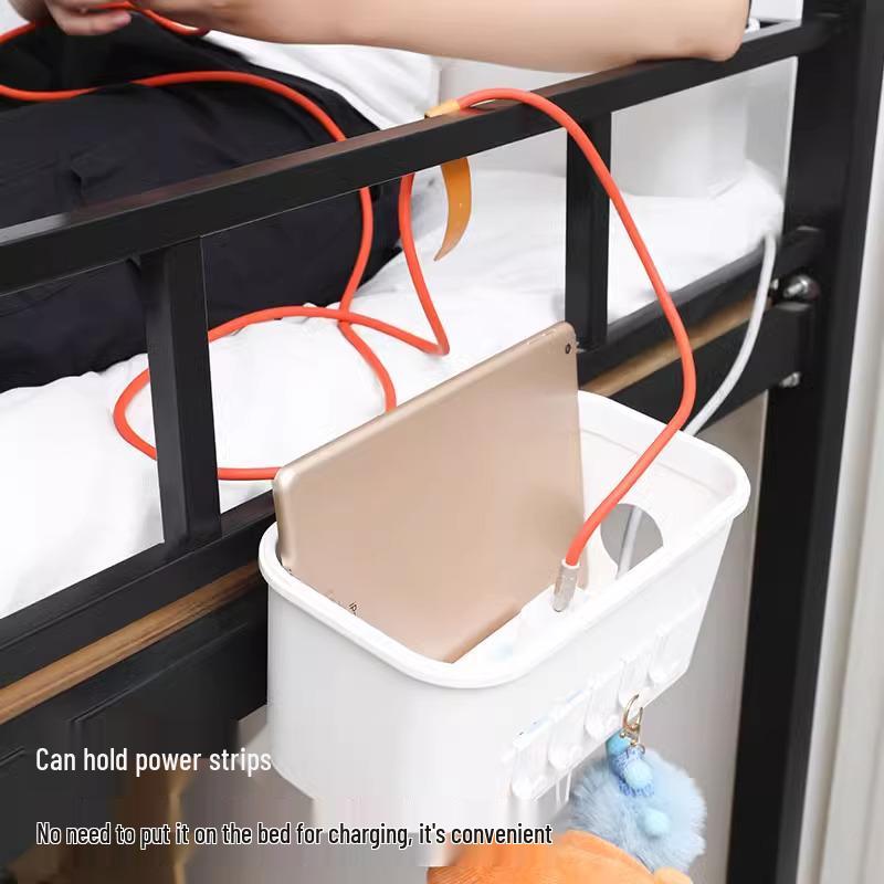 Student Dormitory Hanging Bedside Shelf: Upper Bunk Snack & Storage Basket