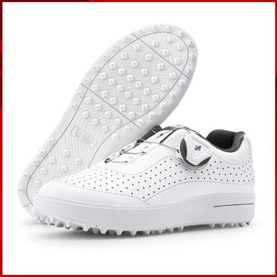 PGM Kid Perforated Breathable Golf Shoes White Quick Lace Youth Anti-skid Professional Golf Sneakers Women Size 38 Sport Shoe