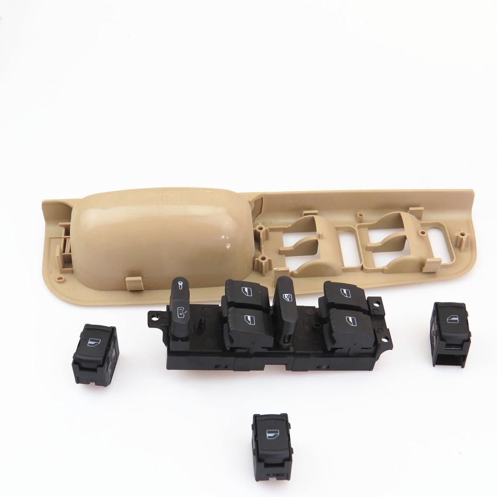 

FHAWKEYEQ оконная панель водителя, рама + главная кнопка переключения стекла для VW Jetta Bora MK4 Passat B5 Golf MK4 3B0959855B