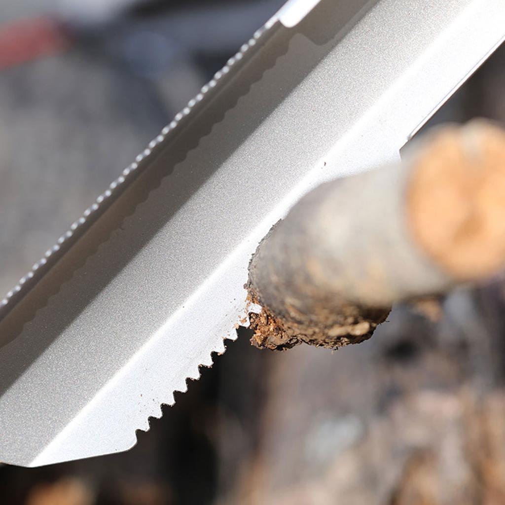 Portable Titanium Backpacking Shovel Garden Hand Shovel Small Potty Multitool for Hiking Camping and Survival Bags