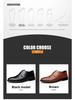 Men's Large Size Breathable Cowhide Leather Formal Shoes, Sizes 45-46, Lace-Up Casual Business Style.