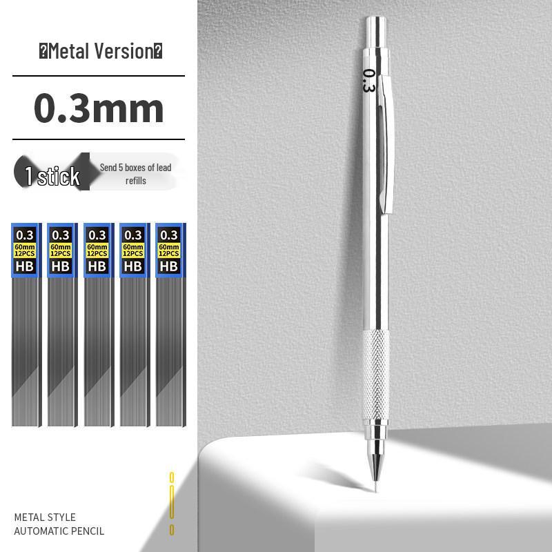 2.0 Metal Mechanical Pencil, Low Center of Gravity, No Sharpening Needed, Ideal for Drawing