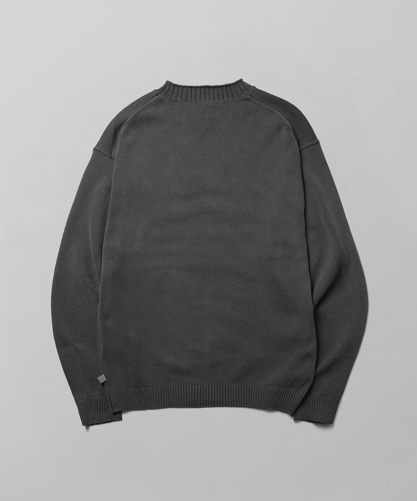 DICKIES Washed Embossed Logo Knit Charcoal