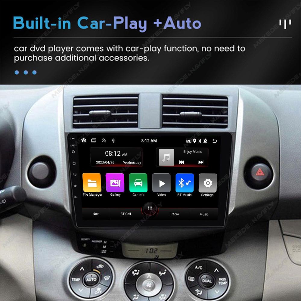 Navifly 2din Radio Auto Android Player Multimedia Video Navigație GPS Pentru Toyota RAV4 Rav 4 2005-2013 Carplay Stereo Unitate Principală