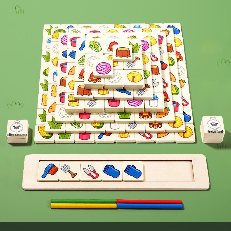 Деревянные Овечки Многопользовательская Карточная и Настольная Игра для Детей