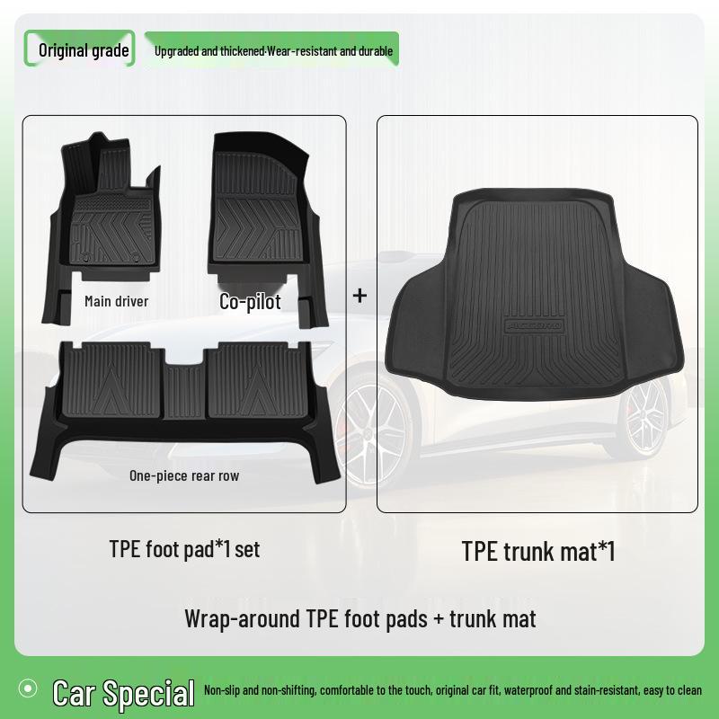2025 BYD Han L EV/DMP TPE Floor Mats Full Coverage Interior Modification