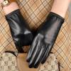 White Genuine Leather Gloves Ladies Hand Warmer Driving Cycling Windproof Guantes Sheepskin Split Finger Luxury Gloves