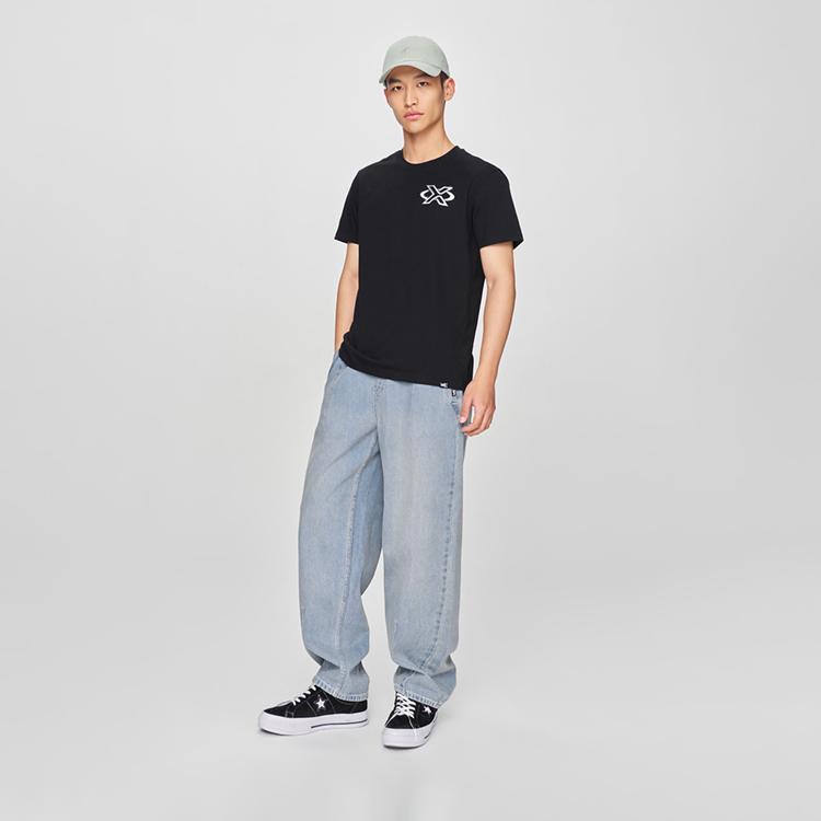 Lee T-Shirts Men's Black Crew Neck Moderate LMT0098074LE00FK11000