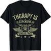 Therapie ist teuer Wind ist kostenlos Biker Papa Motorrad Herren T-Shirt