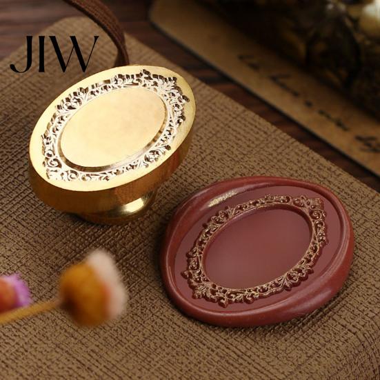 Scrapbooking Seal Head Minimalist Frame Wax Stamp Head, Solid Brass Engraved Sealing Holiday Card Embellishment Replacement Heads for Envelope