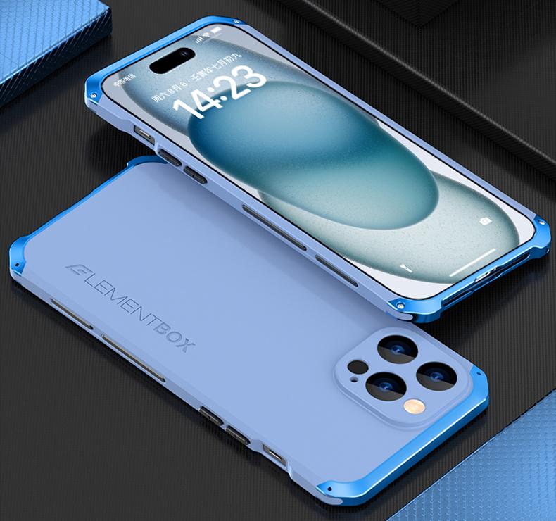 Aluminum Metal Rugged Frame Armor for IPhone 15 Pro MAX Bumper Case Luxury for IPhone 14 13 12 11 Pro Shockproof Matte PC Protector Cover
