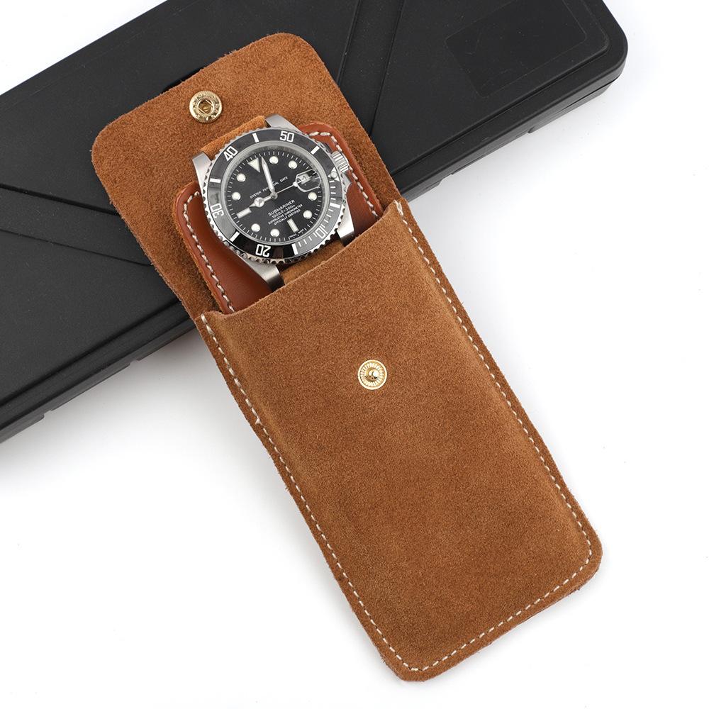 Suede Leather Watch Storage Bag Watch Case Gift Box Protective Cover Portable Travel Watch Pouch Bags Watches Accessories