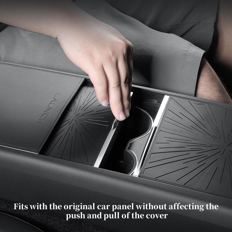 For Tesla Model Y Juniper Silicone Central Control Panel Pad Anti-slip Wear-Resistant Protective Cover Car Interior Accessories