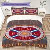 Custom Name Heart of Midlothian Pattern Bedding uilt Set uilt Cover Pillowcase Home Decoration Birthday Gift (1*duvet cover+2*pillowcase without core)