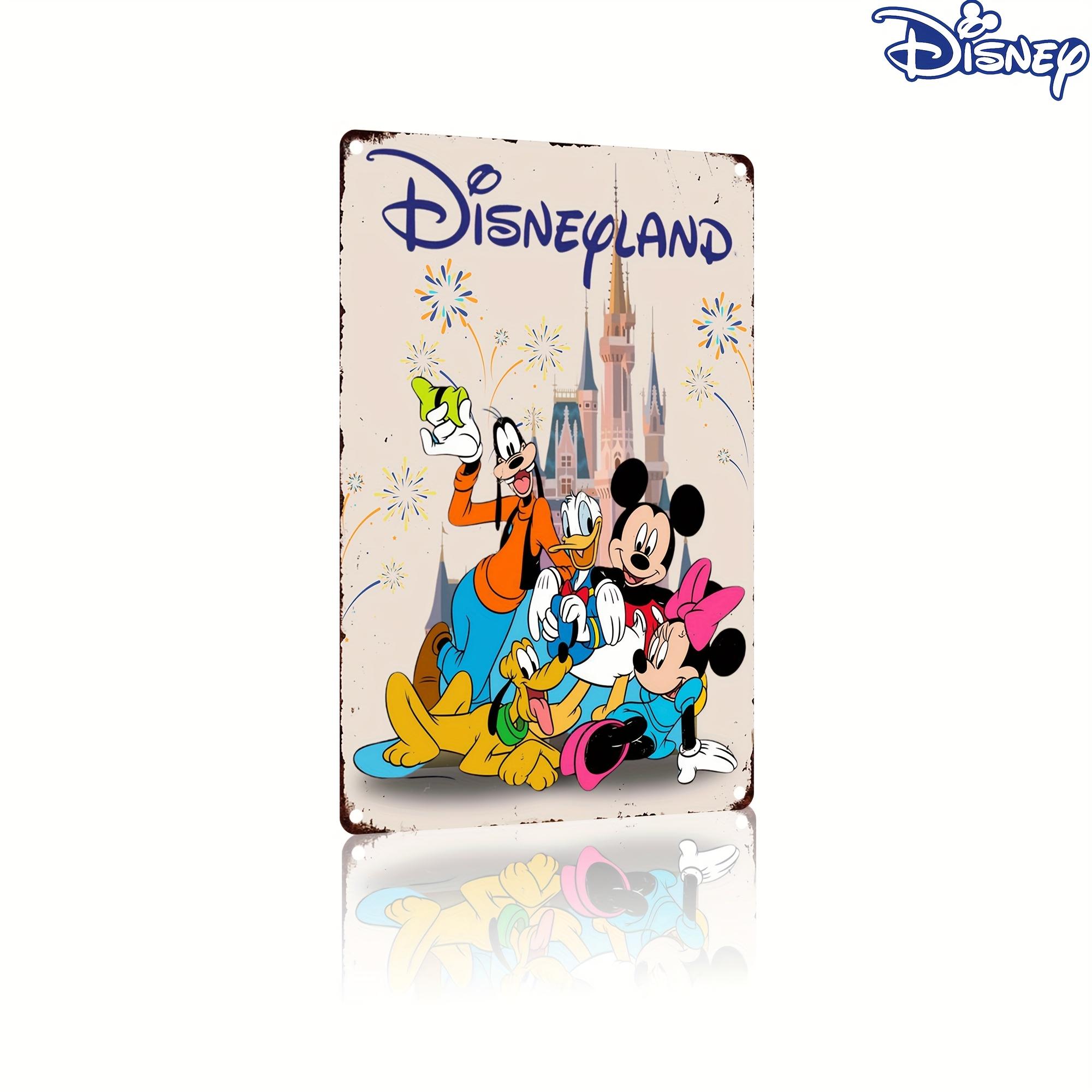 1pc Disneyland Vintage Metal Tin Sign - Mickey & Friends, Durable 20.32x30.48 cm Wall Hanging Decor, Rustic Country Art for Gard